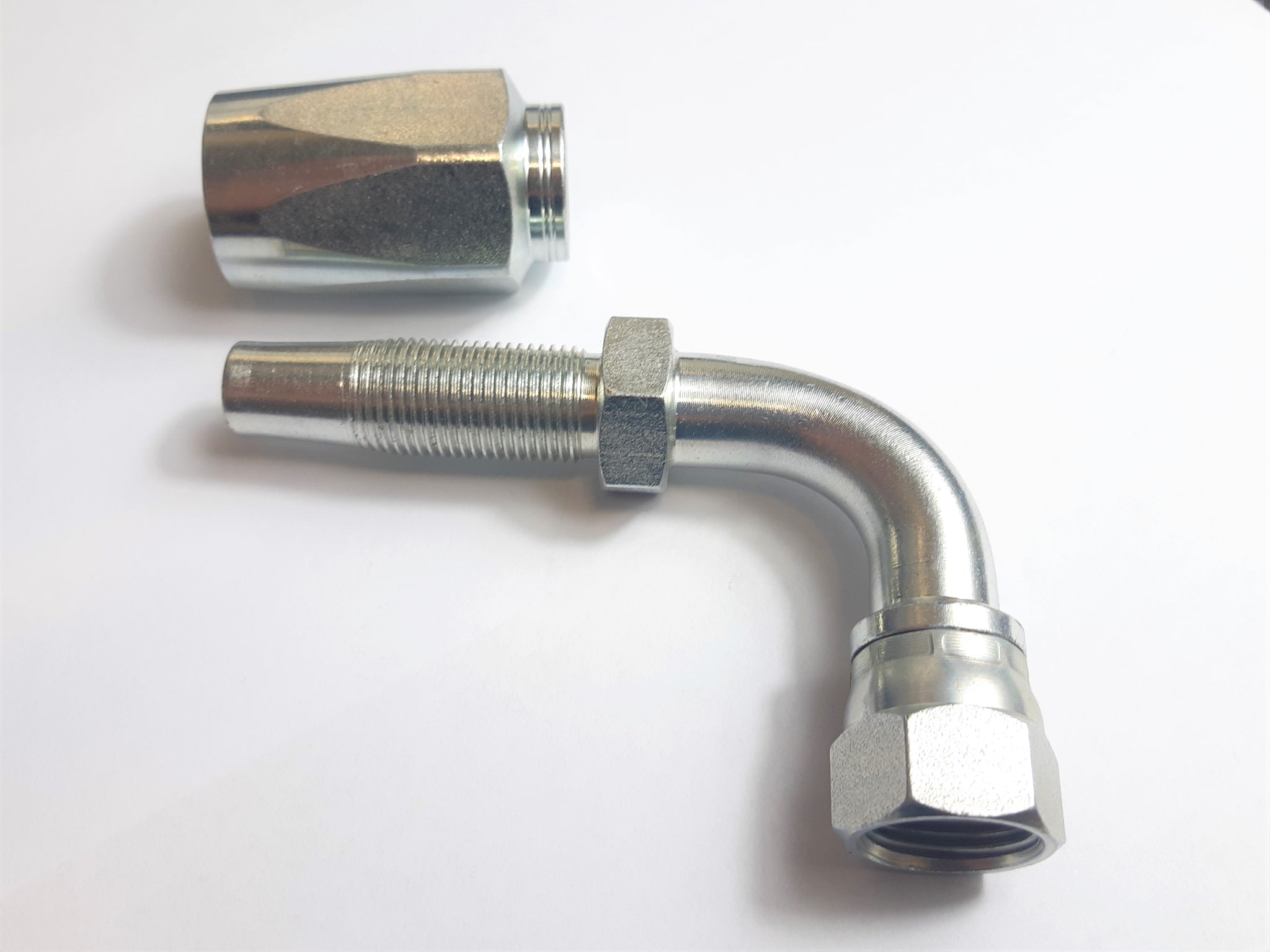 REUSABLE MALE AND FEMALE JIC HYDRAULIC HOSE FITTINGS FOR TWO WIRE