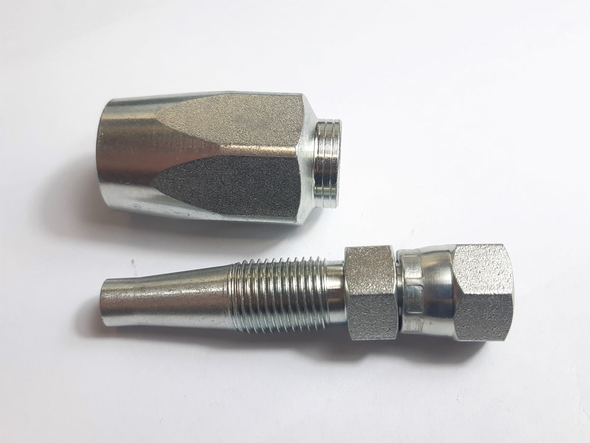 Reusable JIC Male &amp; Female Hydraulic Hose Fittings for 1 or 2 Wire Hose